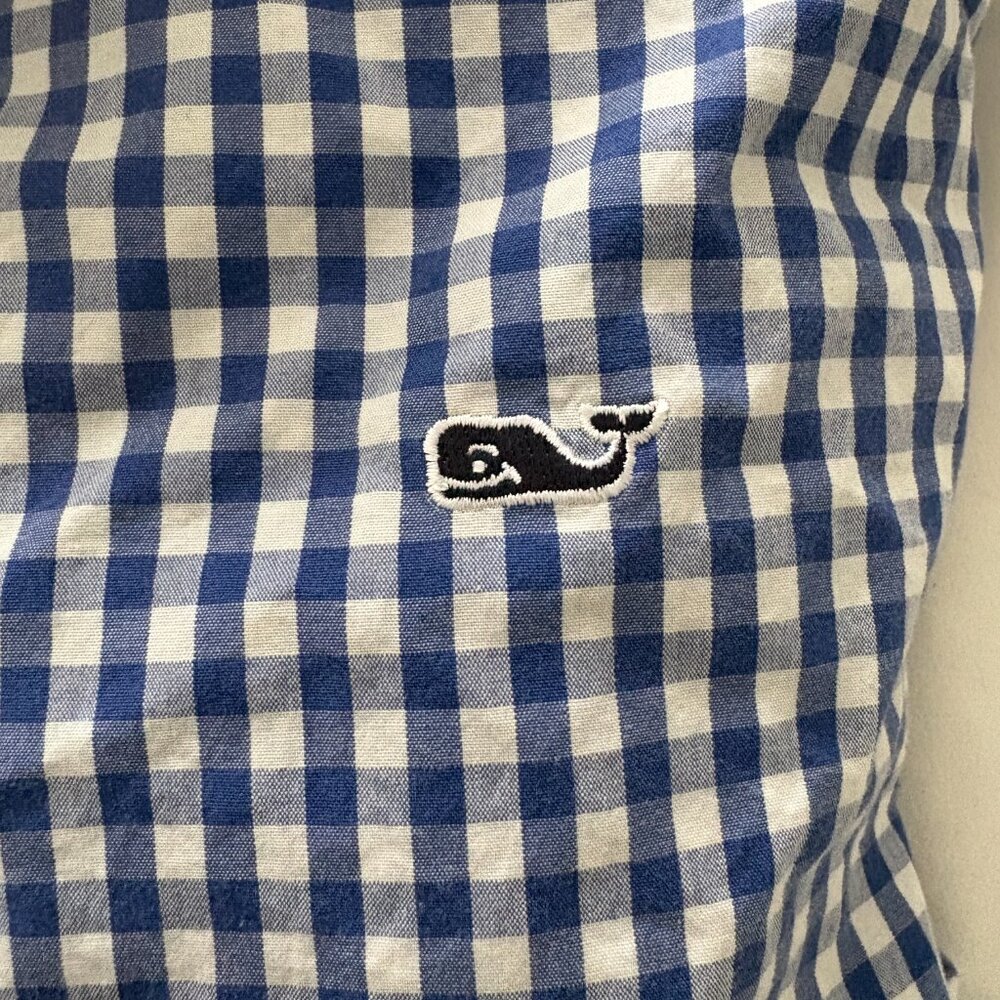 Vineyard Vines 2 Men's Slim Fit Whale/Crosby Blue Checkered Long Sleeve Shirt M - Picture 2 of 9